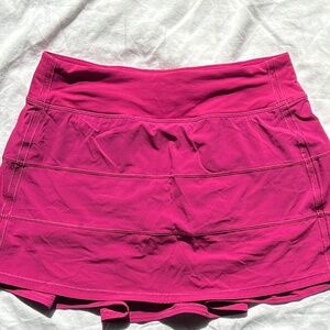 Lululemon Pace Rival Skirt size 6 long VGUC Hot Pink